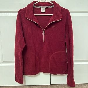 Pink Victoria’s Secret Fleece Quarter Zip